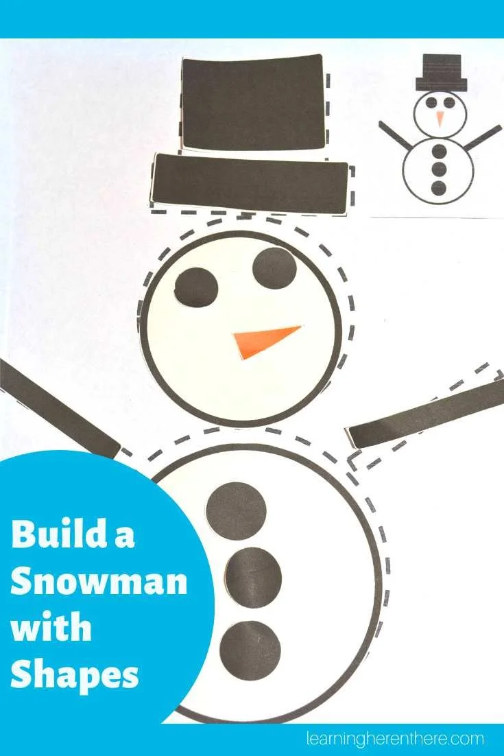 build a snowman with shapes — learning here and there